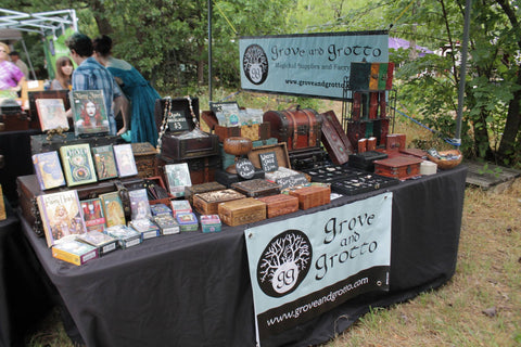 Grove and Grotto booth at DFW Pagan Unity Fest 2017