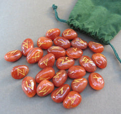 Carnelian rune set