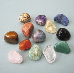 Assorted colors of tumbled stones