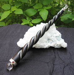 Natural Crystal Wand Stand/Crystal Handle Base/Metal Stand for