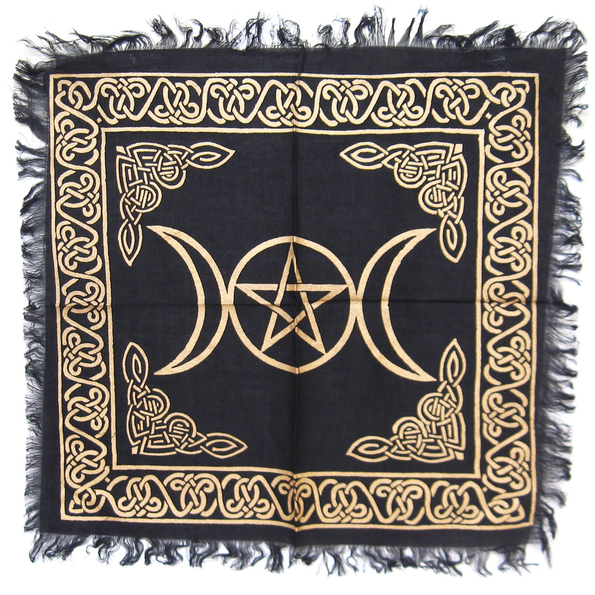 Metallic Triple Moon Altar Cloth 18 Inches Gold Grove And Grotto