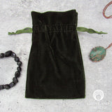 Small Velvet Bag (4x6 Inches) - Moss Green