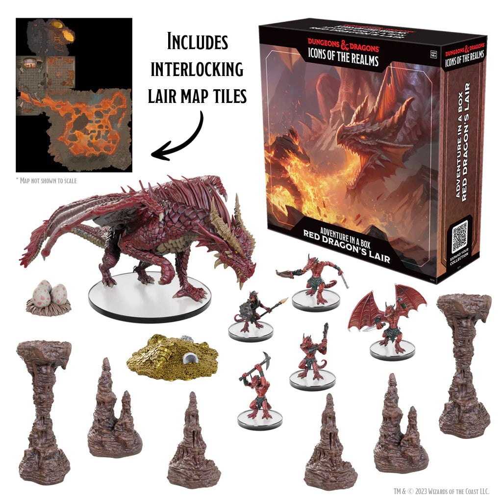 Dungeons and Dragons Icons of the Realms Adventure in a Box Red Dragons Lair