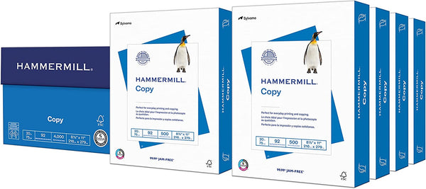 Hammermill Printer Paper, 20 lb Copy Paper, 8.5 x 11 - 1 Pallet, 40 Cases (200,000 Sheets), 92 Bright