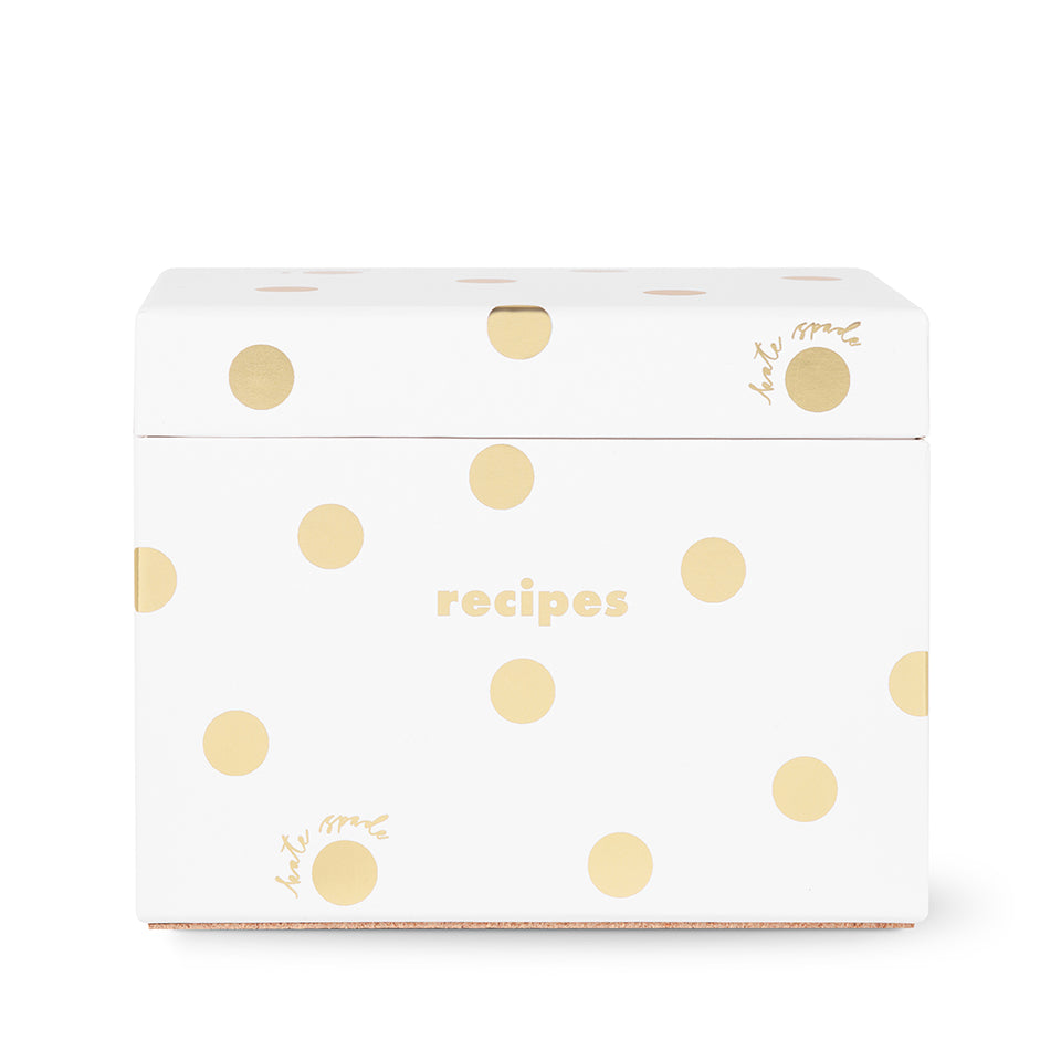 Kate Spade Script Dot Recipe Box – Lemons and Limes Boutique
