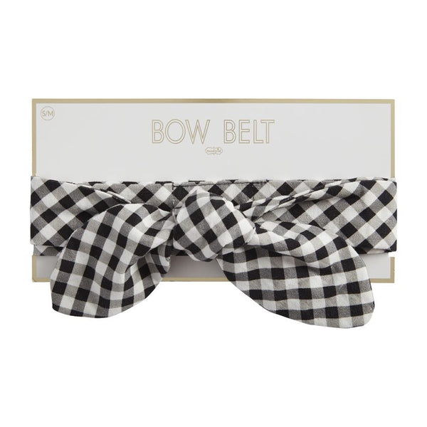 Woven Bow Belt - Leopard, Black/White, or Taupe Stripe