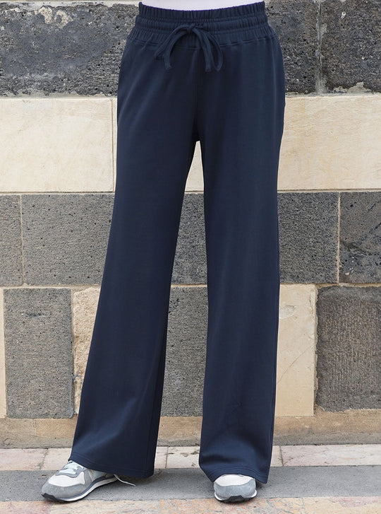 High Waist Fashion Black White Striped Wide Leg Pants Muslim Women Casual  Wear Full Length Loose Trousers Matching Belt - China Muslim Dress and  Islamic Clothing price