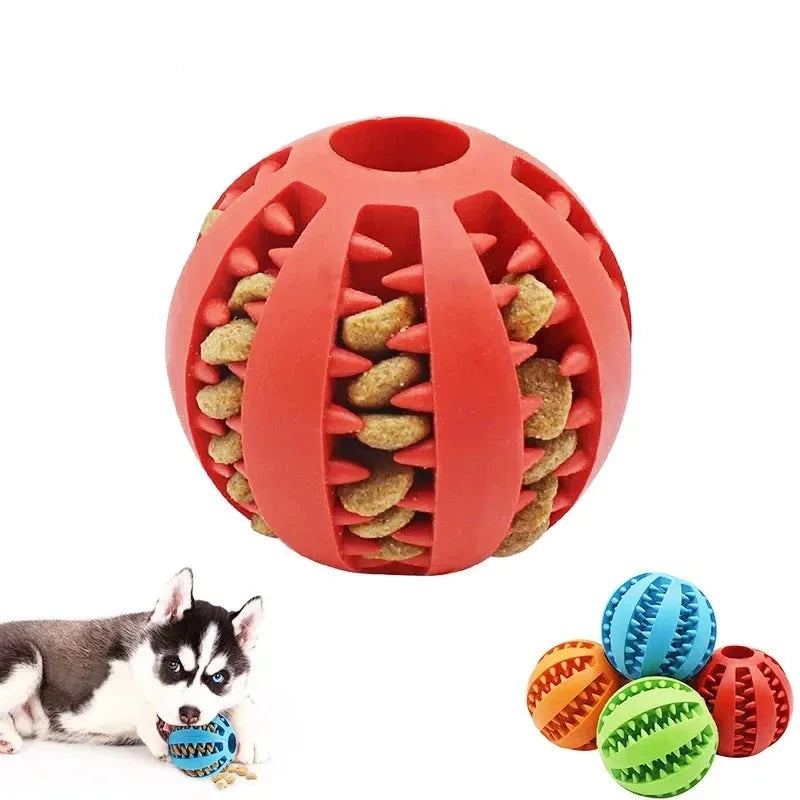 Dog Ball Toys for Small Dogs | Interactive Elasticity Puppy Chew Toy | Tooth Cleaning Rubber Food Ball Toy | Pet Accessories | Alo Trendy