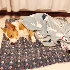 Snuggle Haven: Flannel Thickened Dog Bed Mat for Winter Warmth - Perfect Pet Sleeping Mat for Dogs and Cats of All Sizes! Get Your Cozy Pet Blanket Now! - AiroPaws™