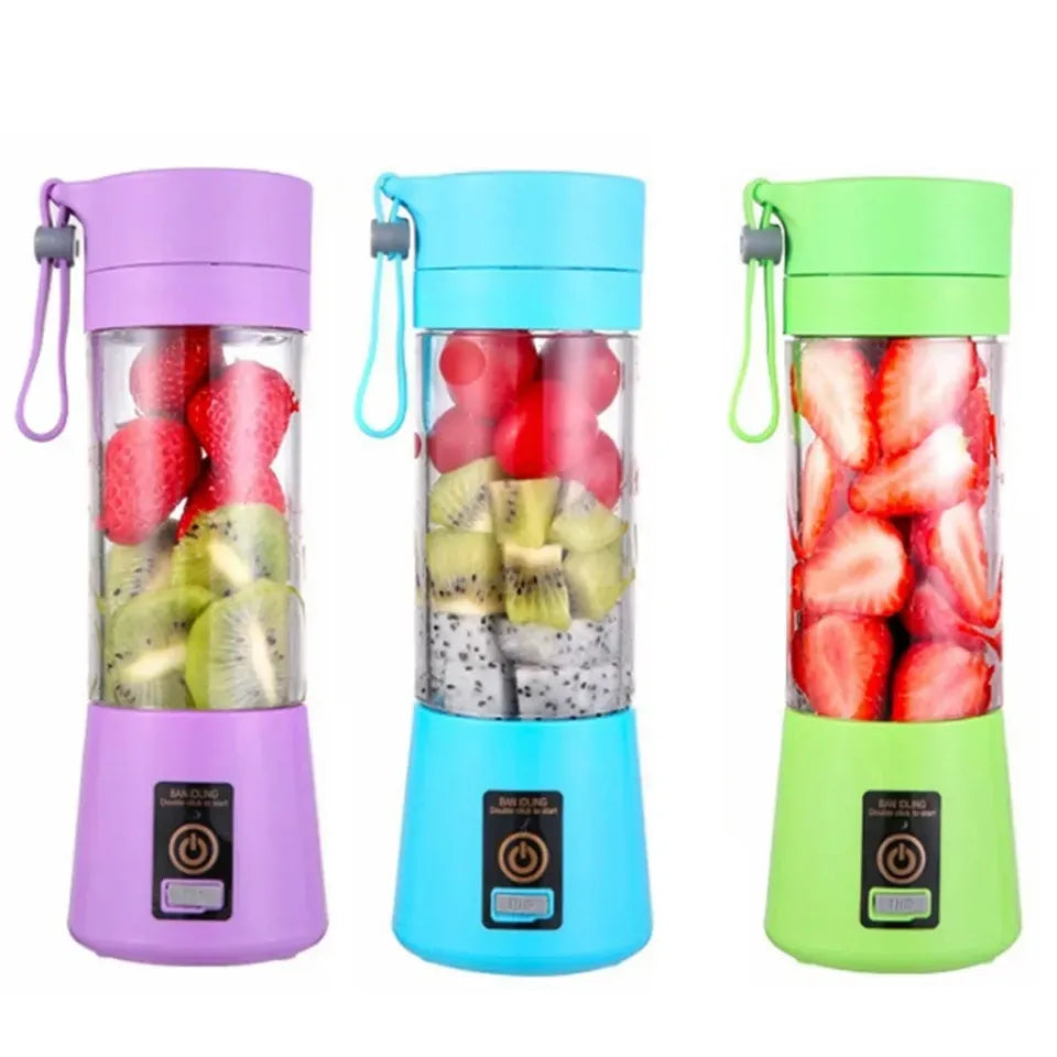 Electronic Mini 380ml Blender Mixer Cup USB Rechargeable Portable Smoothie Fruit Blender Juicer Bottle