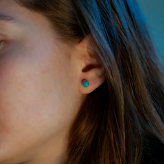 turquoise post earrings