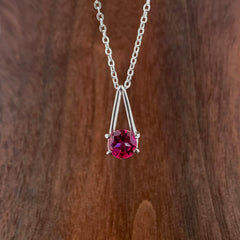 Pink topaz Drop Necklace