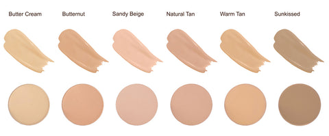 colour swatches for foundations