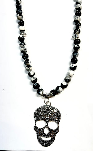 Orca agate skull jewelry set - CRAFTED CHAOS LIFE