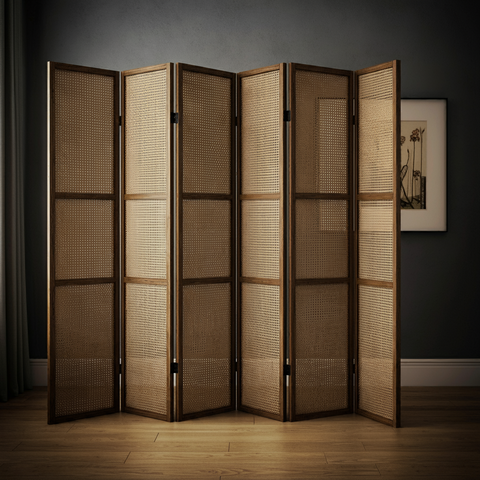 A modern room divider from the 1950s, incorporating contemporary design elements