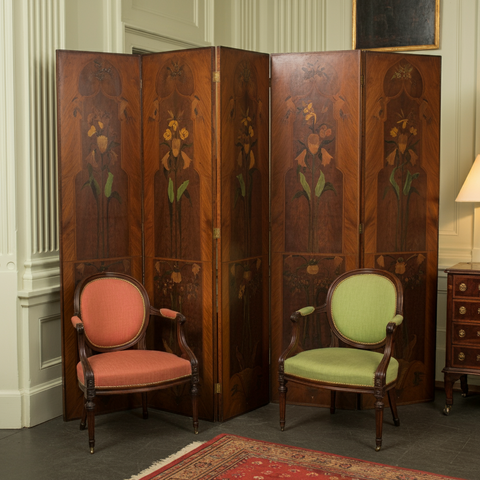 An Edwardian room divider designed with a balance of tradition and modern influences