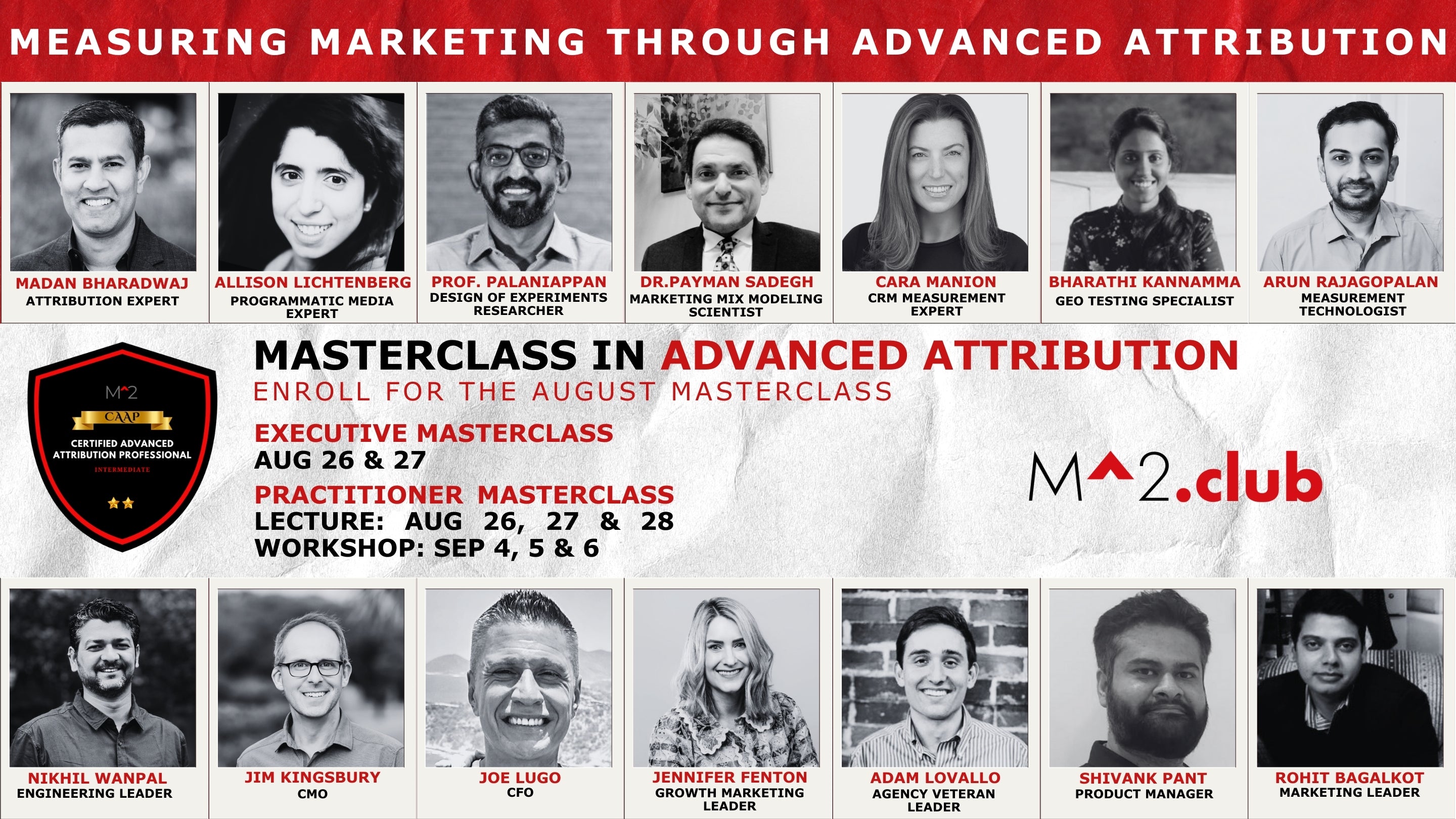 August 2024 Masterclass in Advanced Attribution