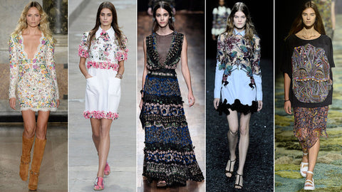 From left: Pucci; Chanel; Valentino; Mary Katrantzou; Dries Van Noten - FT