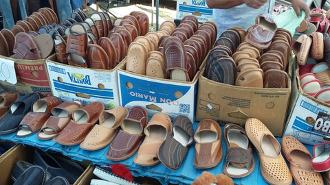 polish leather slippers