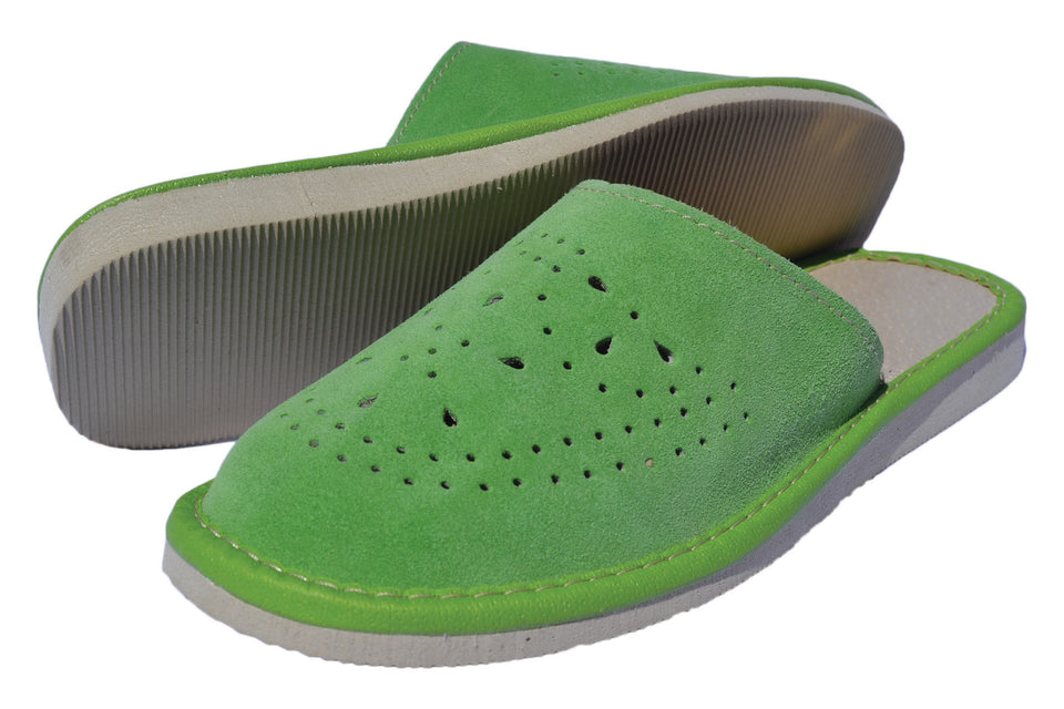 emerald green slippers