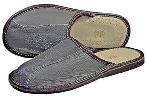 mens leather house slippers