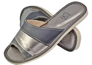 ladies leather house slippers