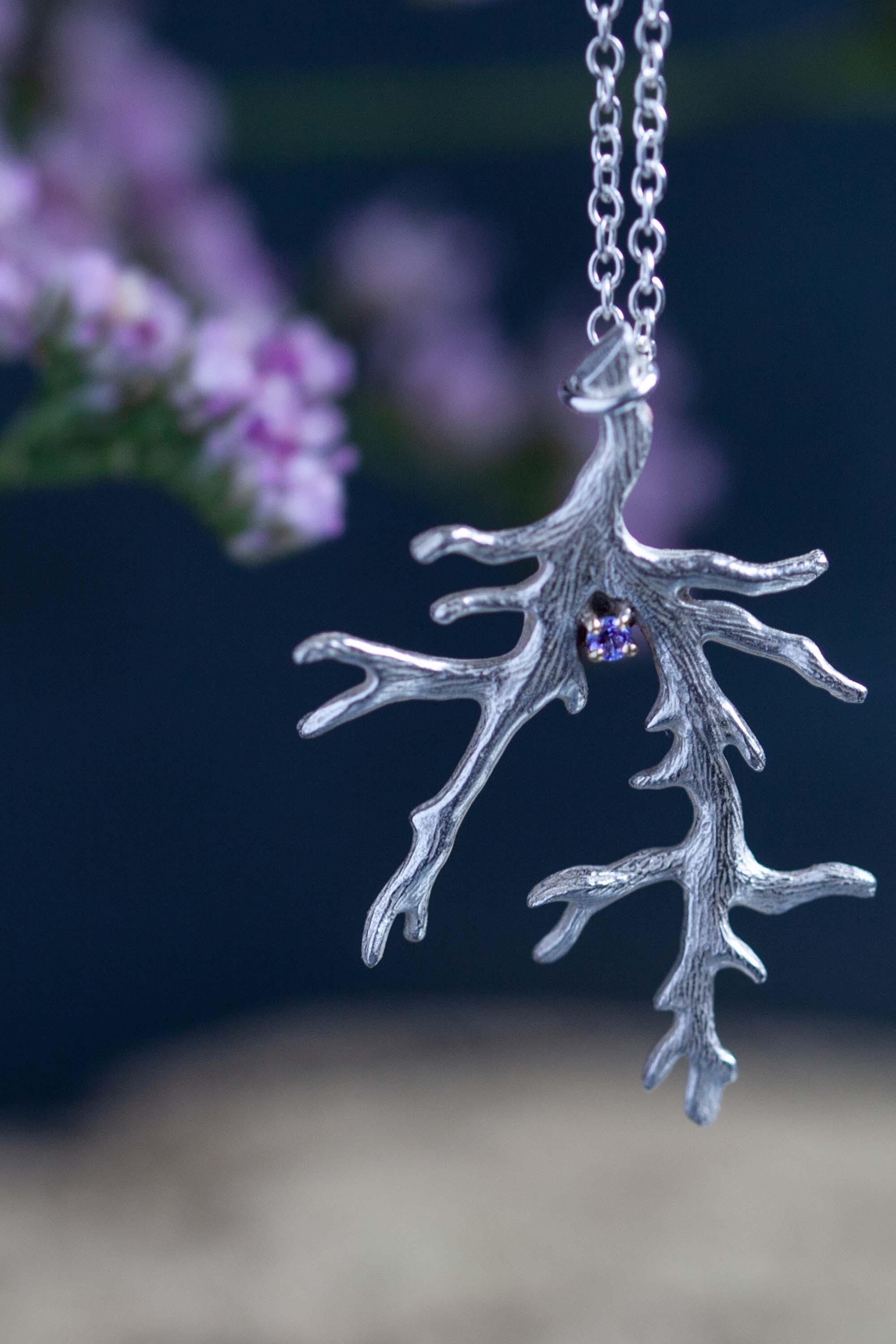 Catherine Hills Jewellery birthstone branch pendant