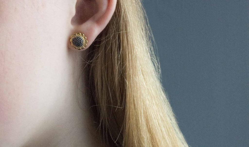 Catherine Hills Jewellery Sunflower stud earrings