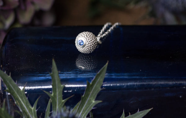 Catherine Hills Jewellery, birthstone pendant, September's birthstone Sapphire