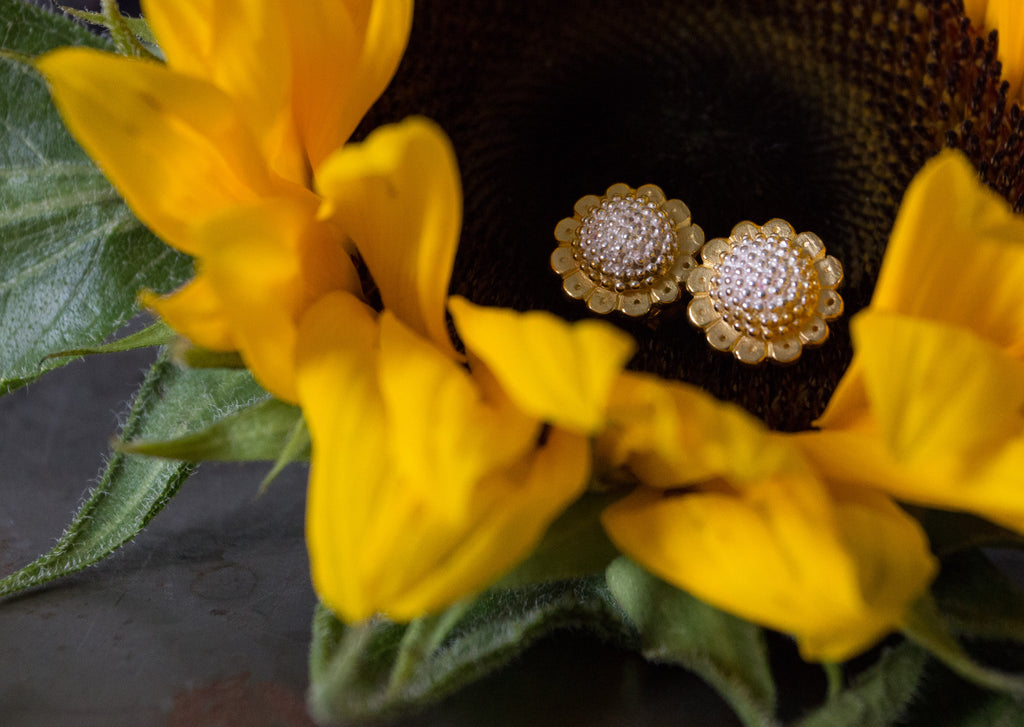 Catherine Hills Jewellery, Sunflower stud earrings