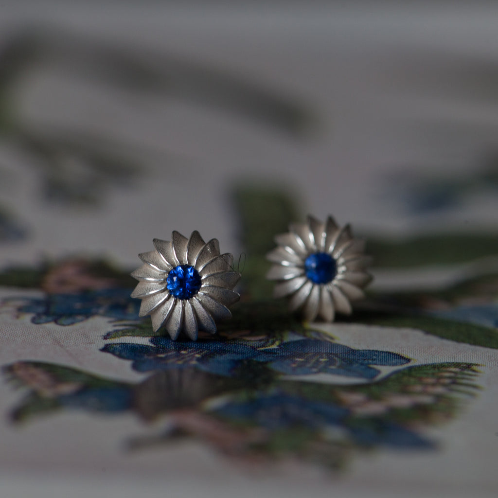 Catherine Hills Jewellery Sapphire birthstone satsuma studs earrings