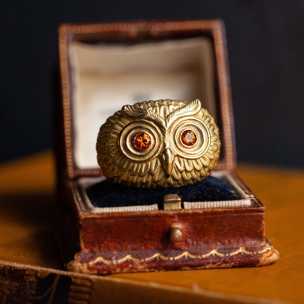 Catherine Hills Jewellery Commission - golden owl ring