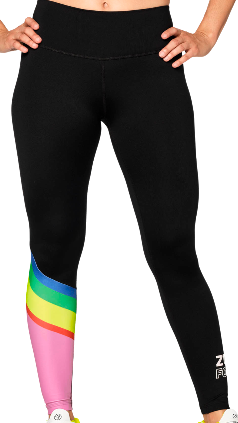 Zumba Happy And Fun High Waisted Ankle Leggings