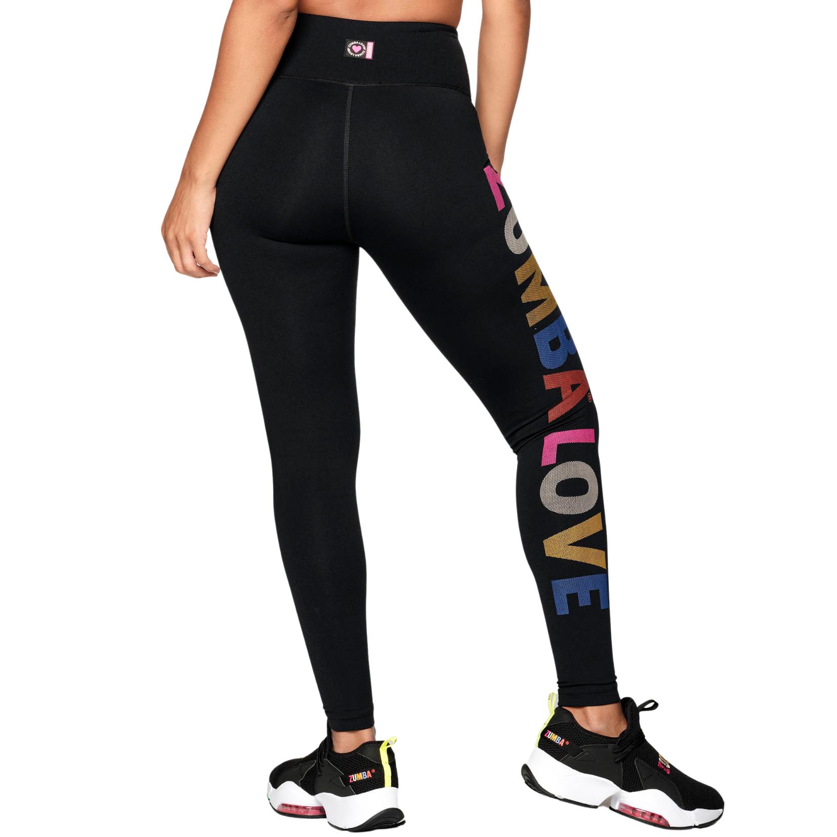 Zumba Essential High Waisted Ankle Leggings - Blue / Pink Z1B000108