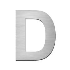 Stainless Steel Letter D in Upper Case - House Numbers Direct