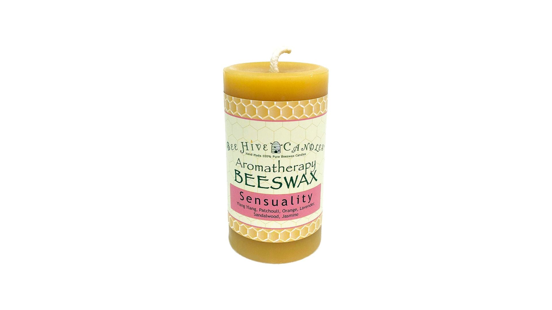 Aromatherapy Beeswax Pillar Candle - Sensuality