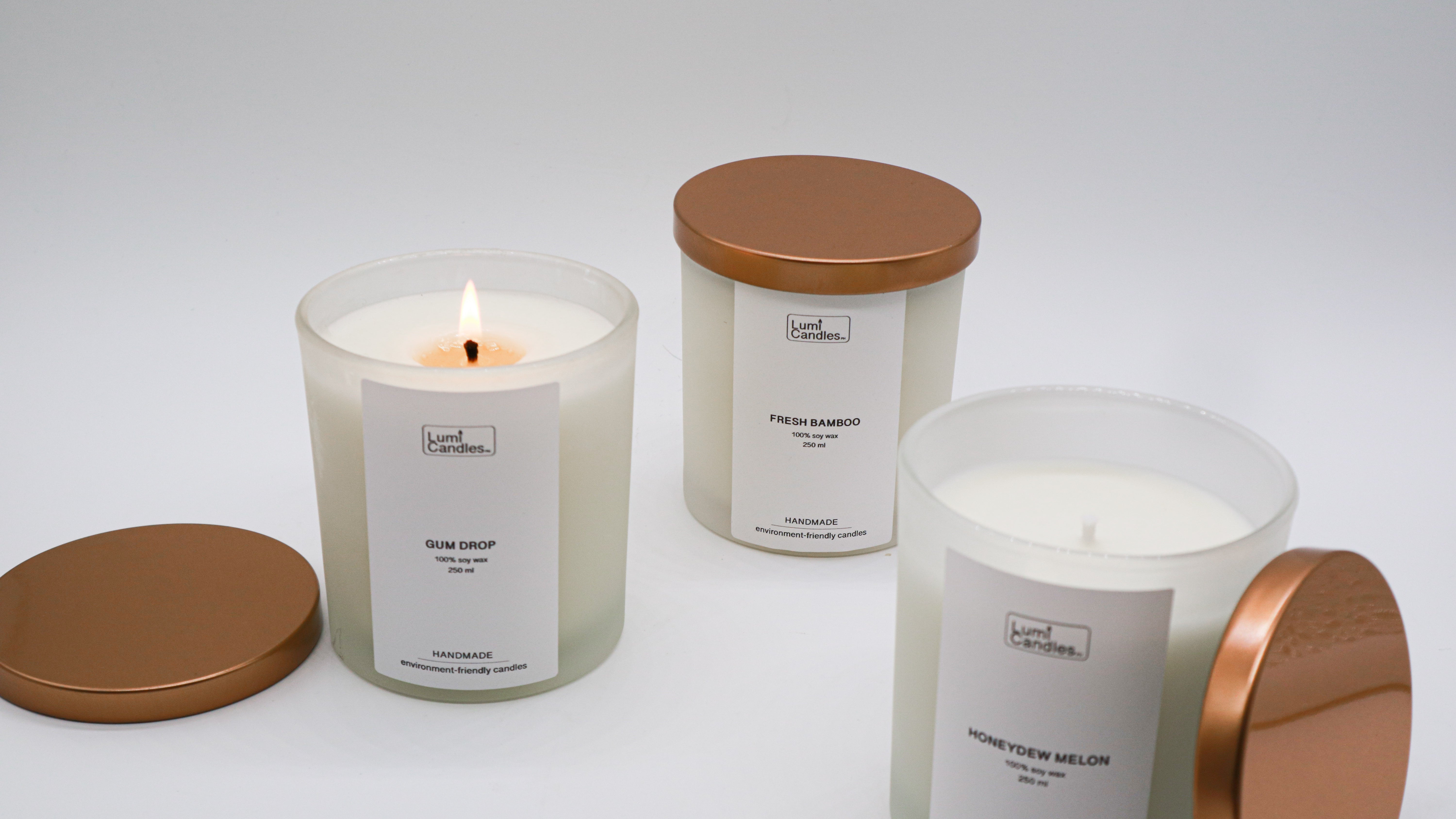 Shop Scented Candle, designed to leave a lighter footprint