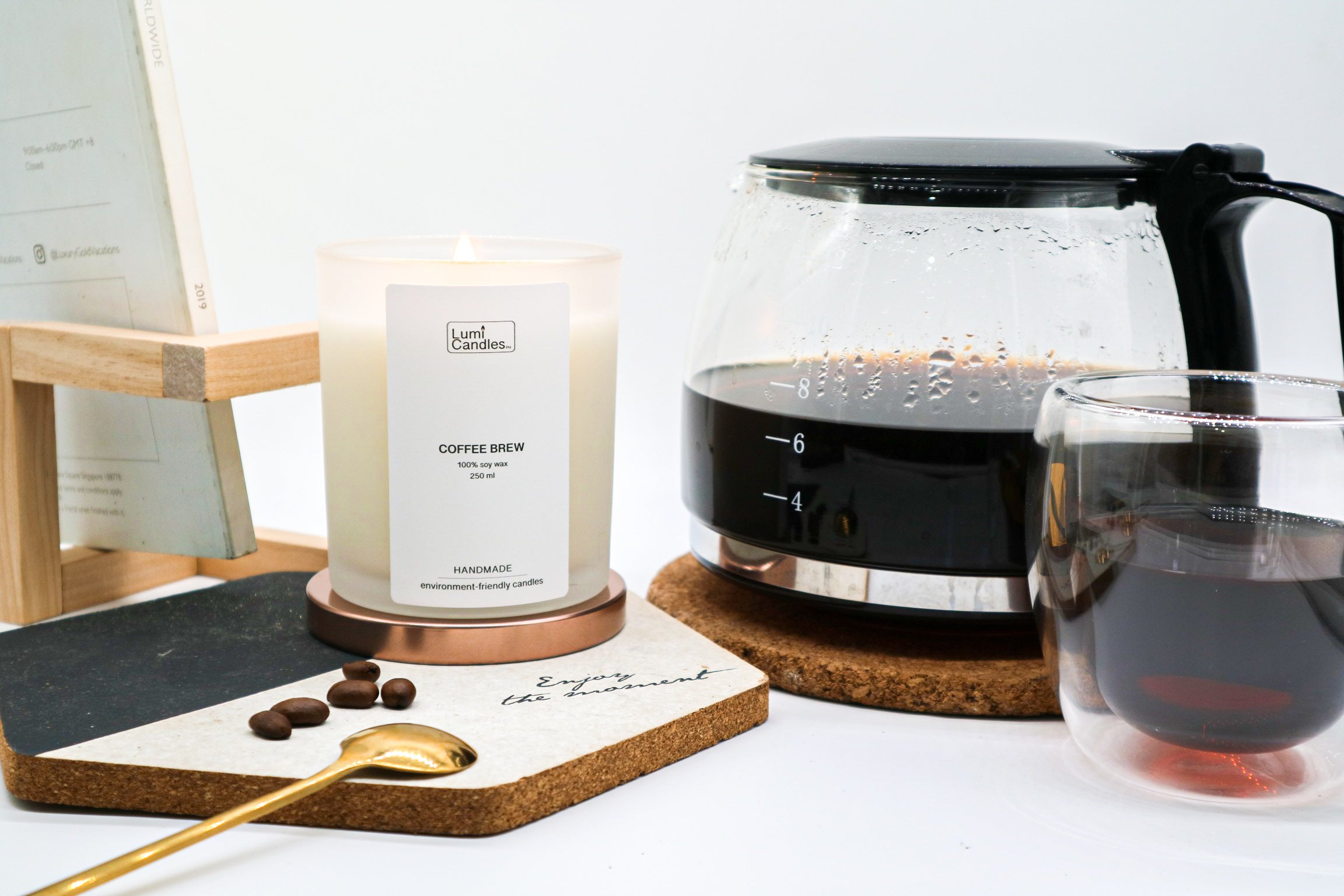 LUMI coffee brew scented soy candle