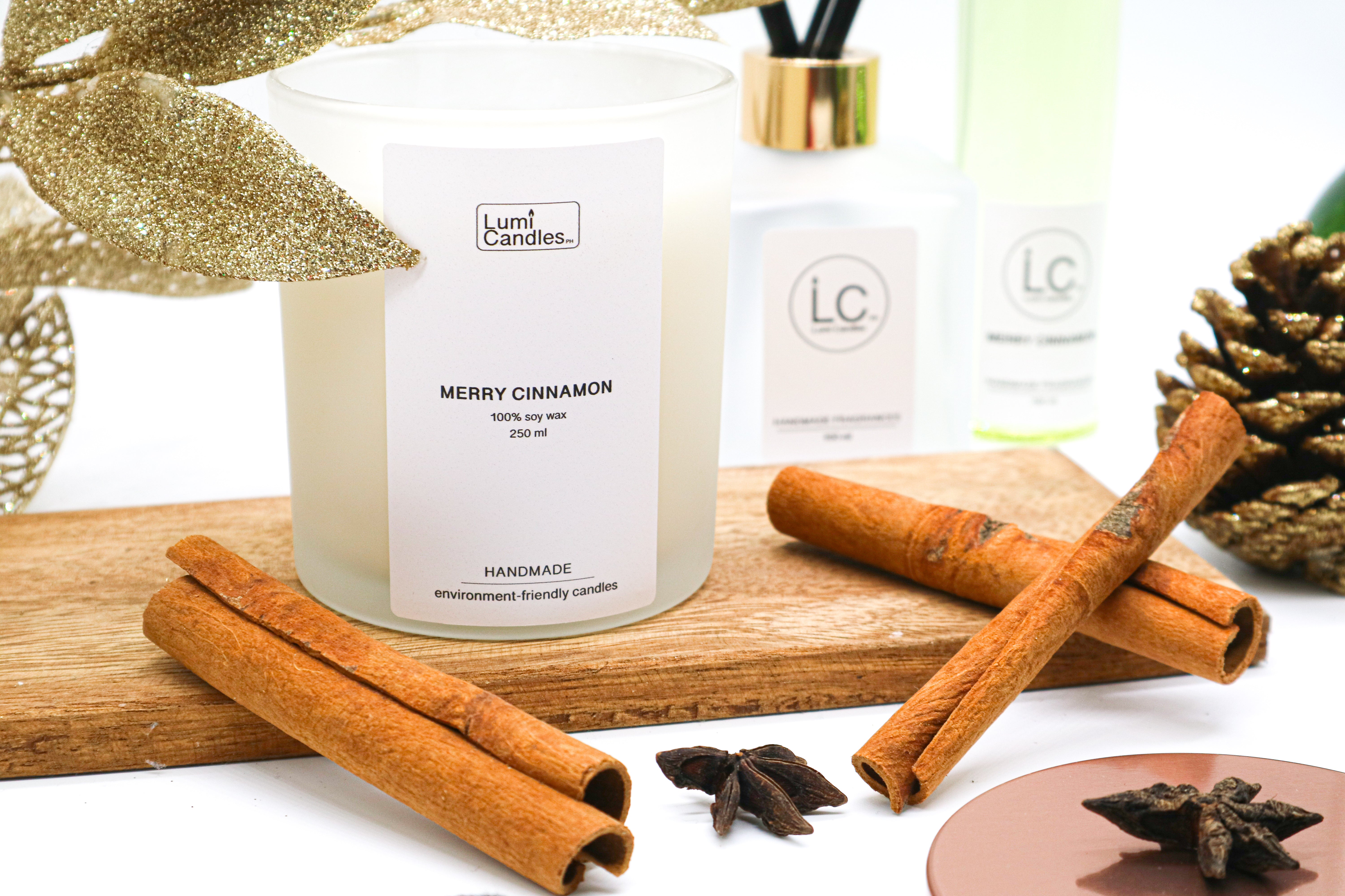 LUMI merry cinnamon scented soy candle
