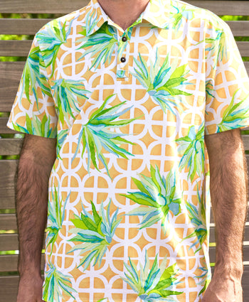 The Fairway Fiesta - Patterned Golf Shirt by Kenny Flowers
