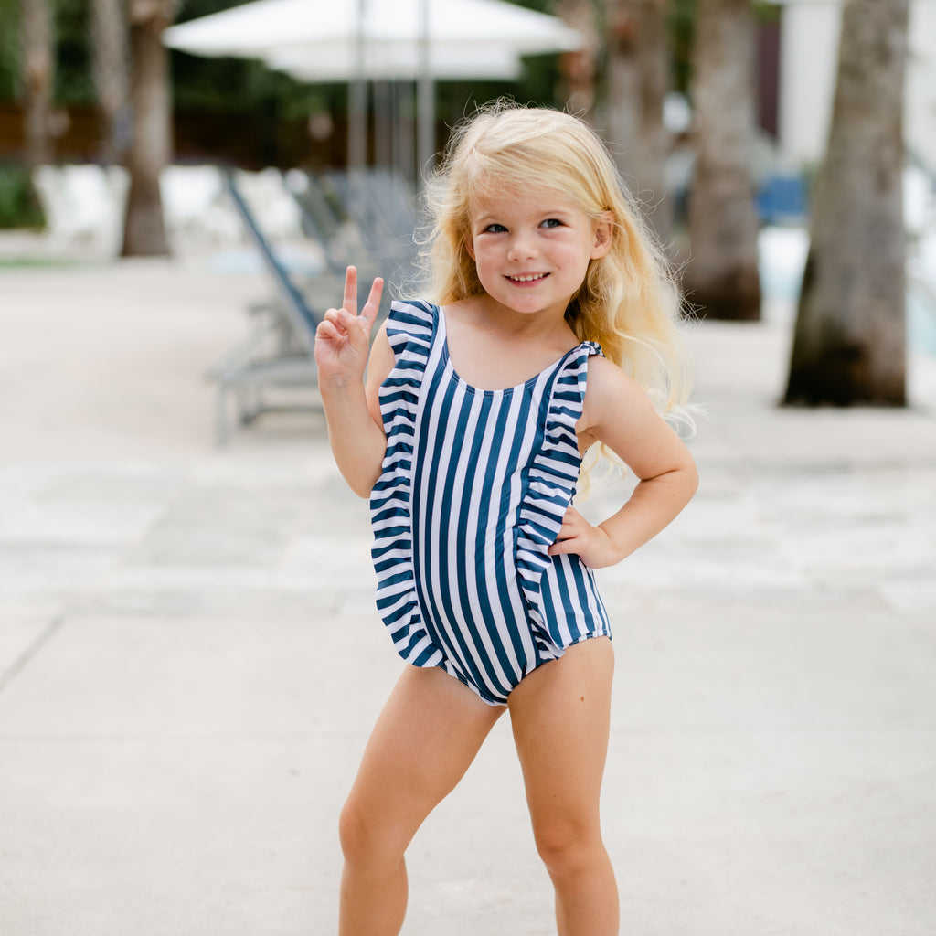 Hawaiian Kids Swimwear The Hamptons Girls Ruffle One Piece UPF 50 ...