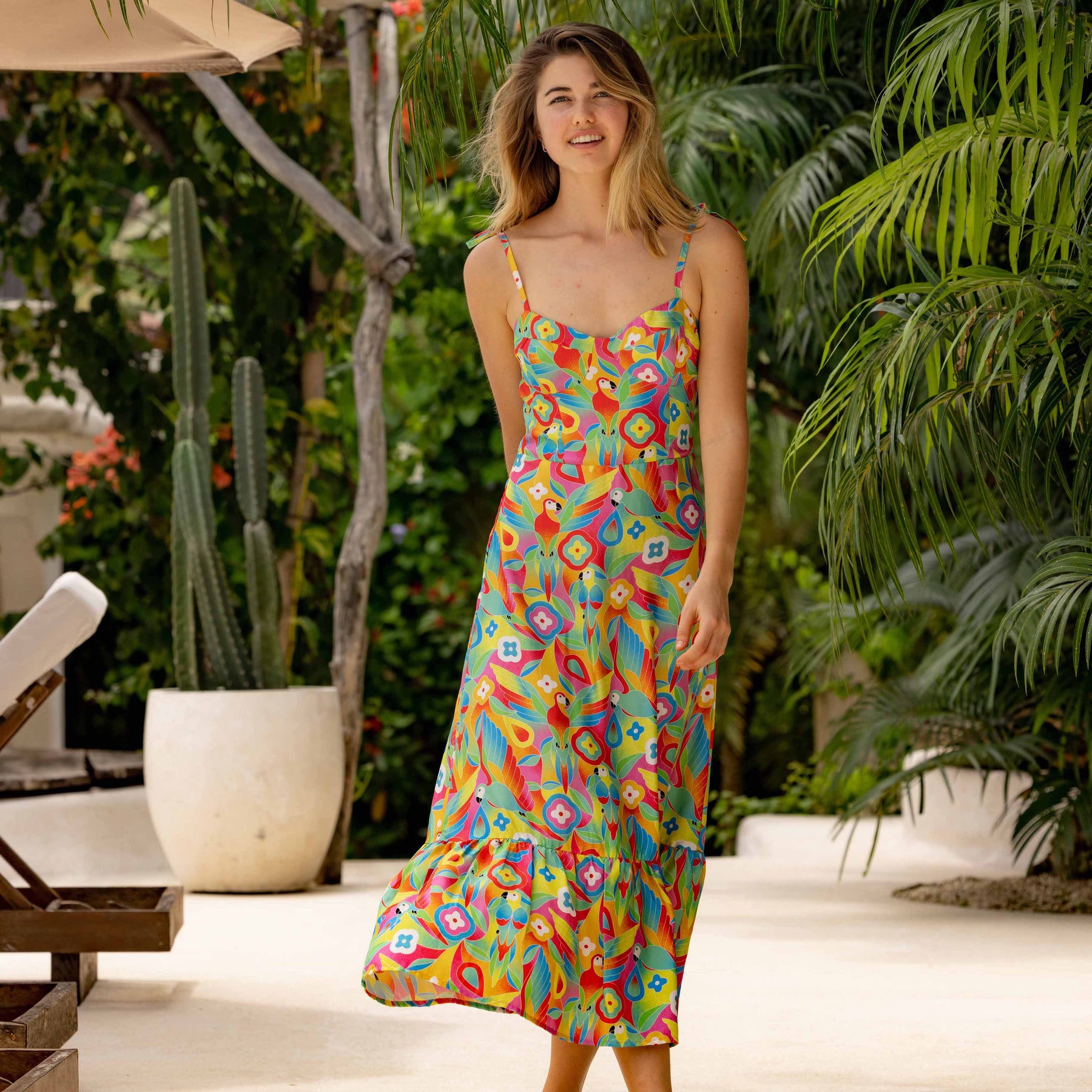 The Caribbean - Sweetheart Silk Dress | Dresses by Kenny Flowers