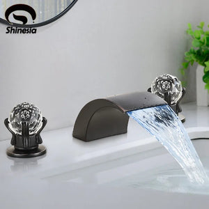 LED Waterfall Faucet Clear Handles - ARF. HOME & PĹUMBING