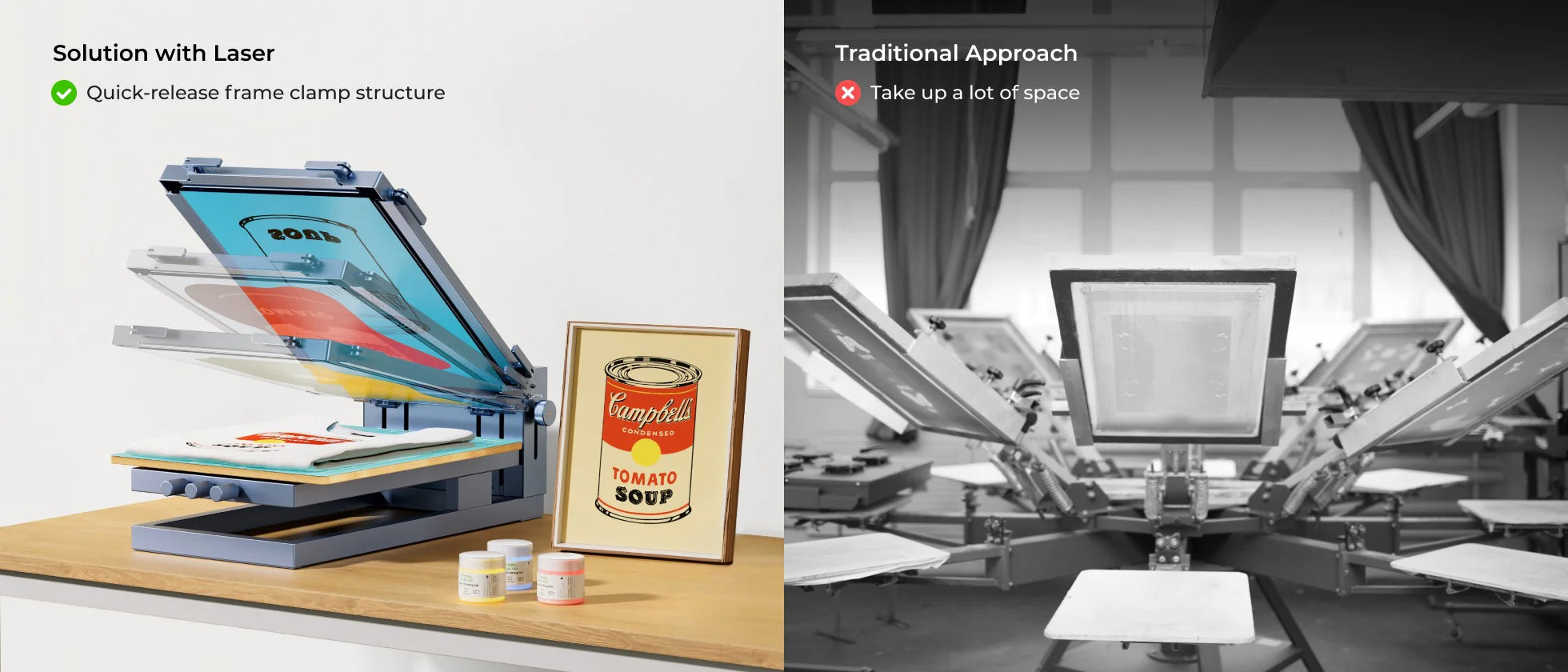 Easy Change, Save Space -Multicolor Overprinting