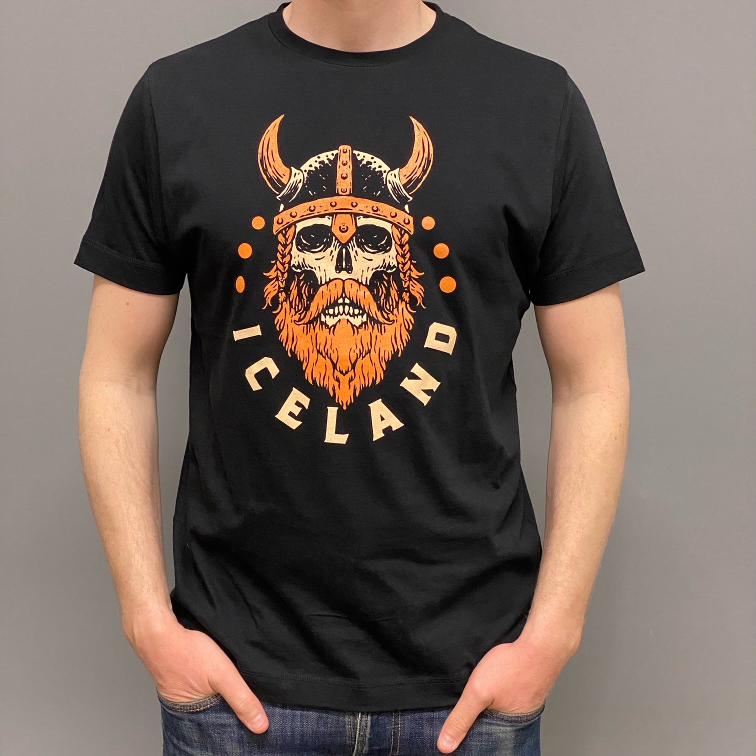 Legítimo De vez en cuando fusible Skull Viking - T-shirt - Black | Idontspeakicelandic