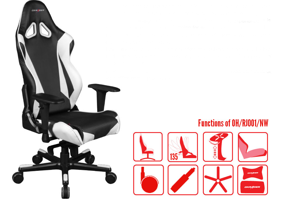 DXRACER OH/RJ001/NW Gaming Chair 