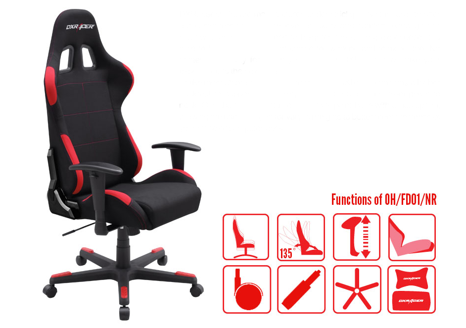 | Champs Gaming Chairs Formula Series Chair DXRACER OH/FD01/NR