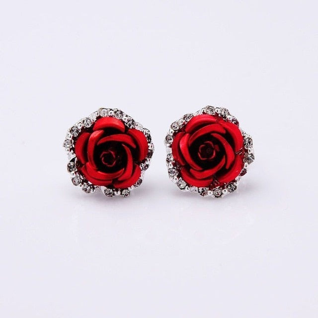 Winning Rose Earrings, 6 Classic Colors