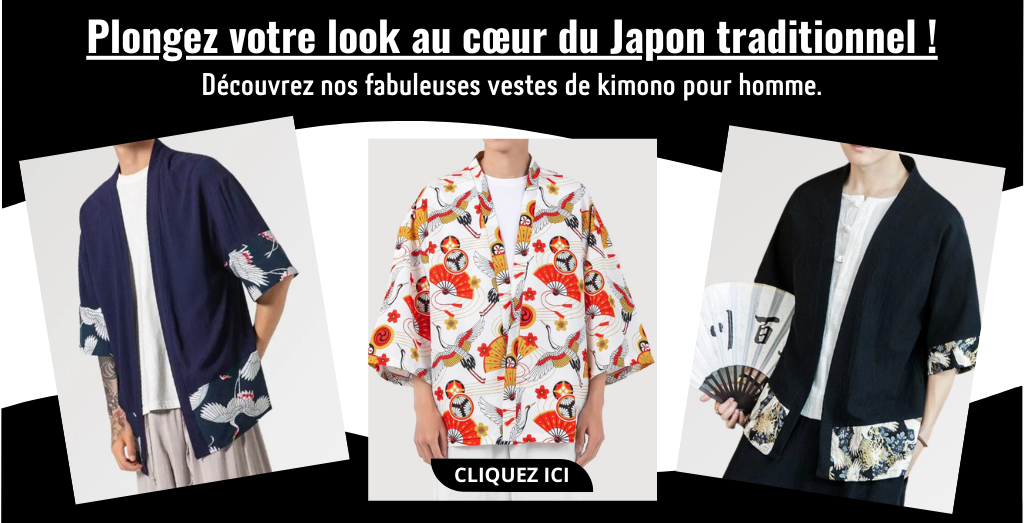 veste de kimono traditionnelle pour homme