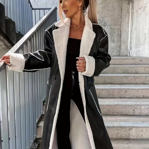 https://empressbeautyshop.com/products/contrast-trim-faux-leather-overcoat-vintage-lapel-long-sleeve-patched-pockets-belted-overcoat-womens-clothing